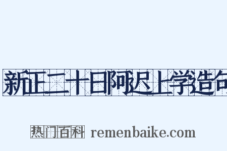新正二十日阿迟上学造句是什么意思的图片
